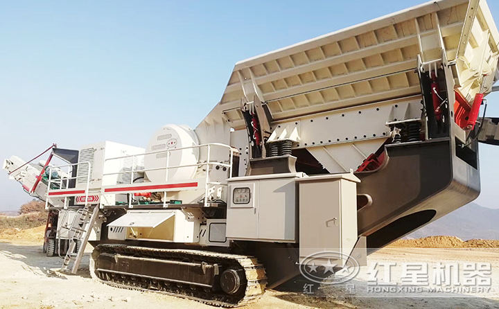 紅星履帶移動(dòng)建筑垃圾破碎機(jī)價(jià)格便宜，性價(jià)比高